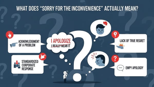 Sorry for the Inconvenience: Why Apologies Matter